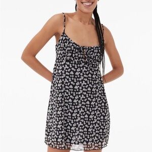 Aeropostale Black and White Floral Dress Scoop Neck